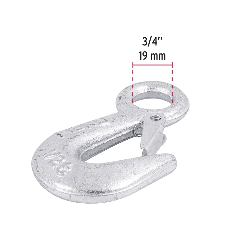GANCHO ESLINGA DE ACERO FORJADO 3/4" FIERO, CARGA 500 KG
