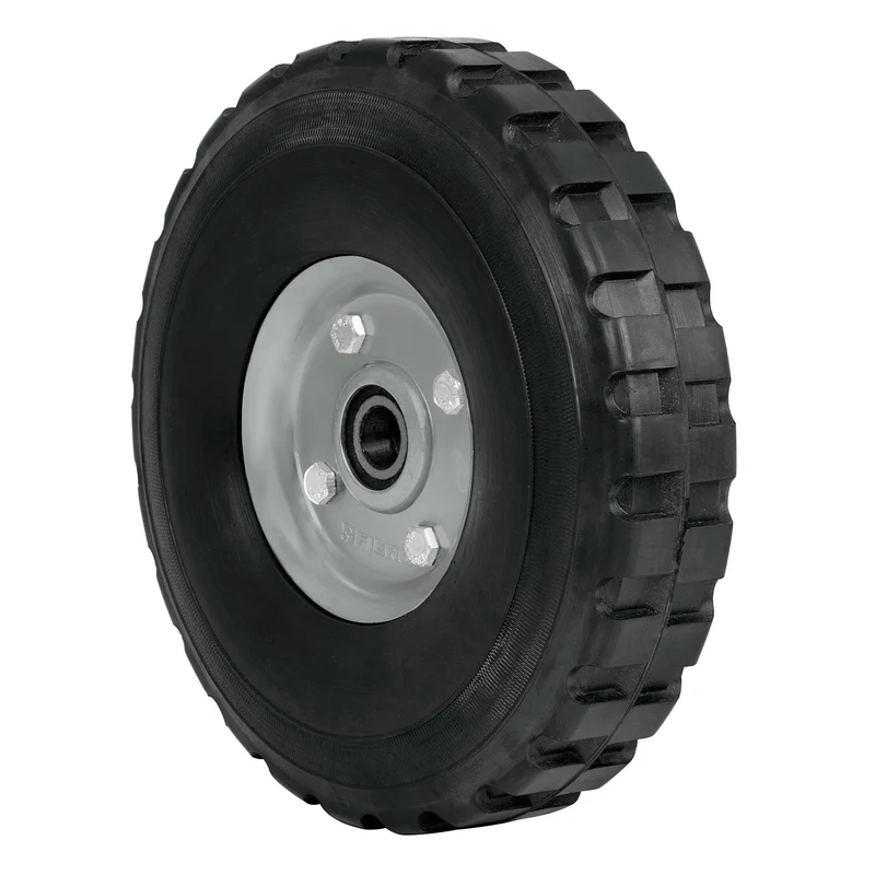 RUEDA DE HULE SÓLIDO PRETUL DE 9", DOBLE BALERO