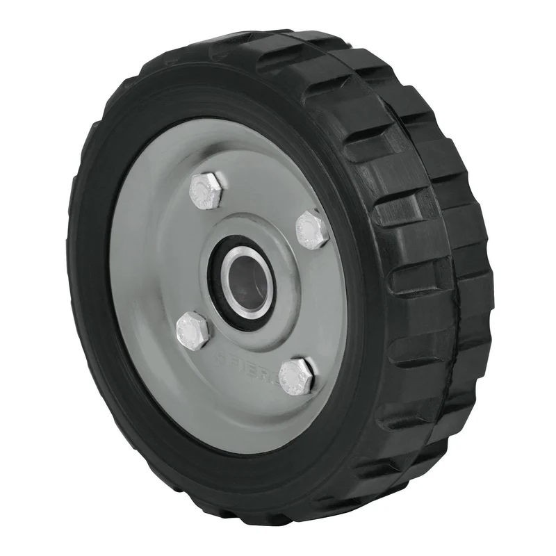 RUEDA DE HULE SÓLIDO PRETUL DE 6", DOBLE BALERO