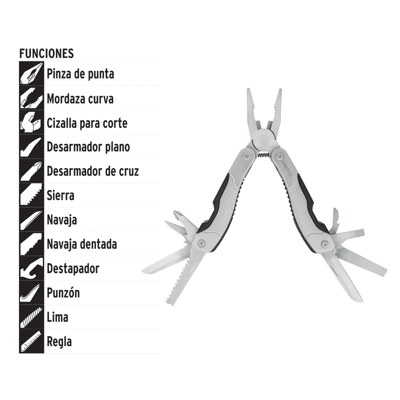 MULTIHERRAMIENTA 12 FUNCIONES, PRETUL