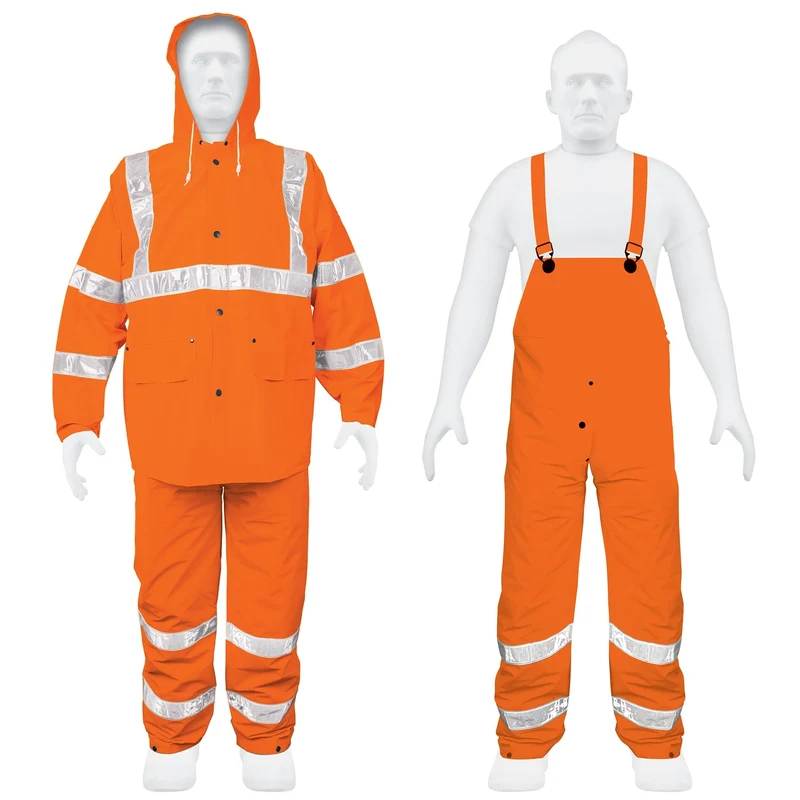 CONJUNTO IMPERMEABLE DOBLE CAPA CON REFLEJANTE, TALLA G