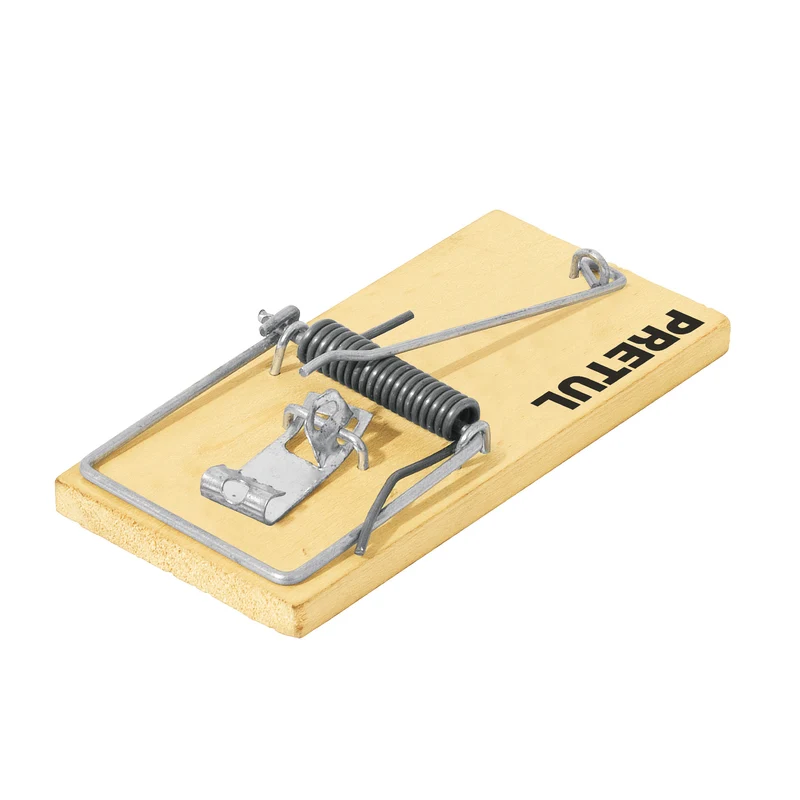 2 TRAMPAS PRETUL DE 4" DE MADERA PARA RATÓN