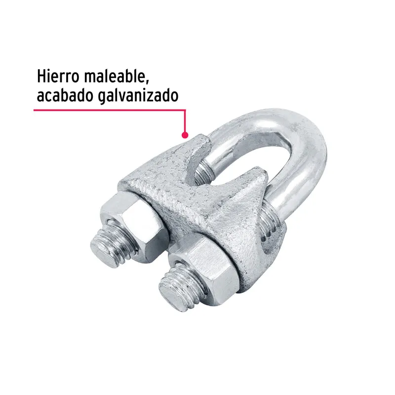 NUDO PARA CABLE FIERO DE 1/2", TARJETA CON 1 PIEZA