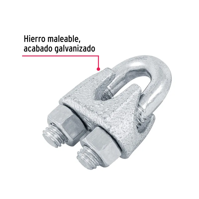 NUDO PARA CABLE FIERO DE 3/8", TARJETA CON 1 PIEZA