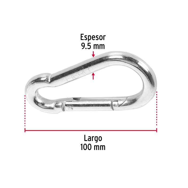 BANDOLA MOSQUETÓN DE ACERO 3/8", FIERO