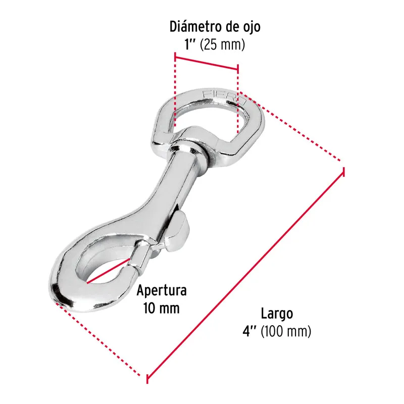 BANDOLA DE ZINC DE 1" GIRATORIA, FIERO