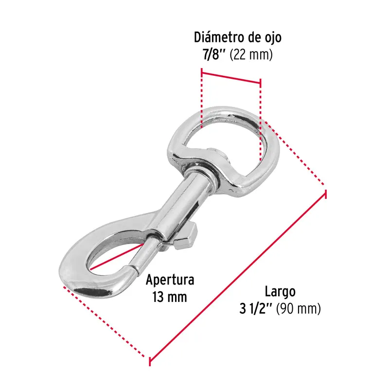 BANDOLA DE ZINC DE 7/8" GIRATORIA, FIERO