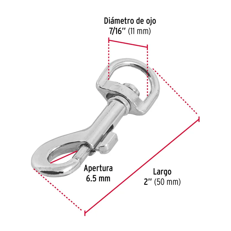 BANDOLA DE ZINC DE 7/16" GIRATORIA, FIERO
