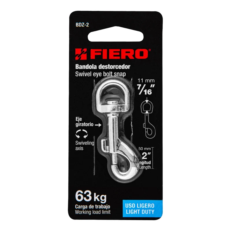 BANDOLA DE ZINC DE 7/16" GIRATORIA, FIERO