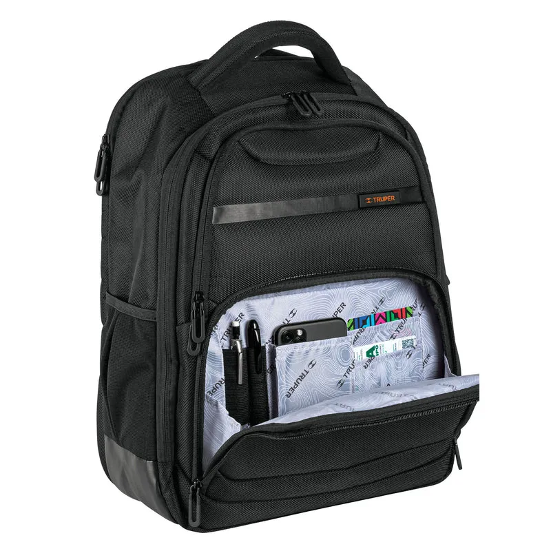 MOCHILA PARA LAPTOP CON LOGO TRUPER, RESISTENTE AL DESGASTE