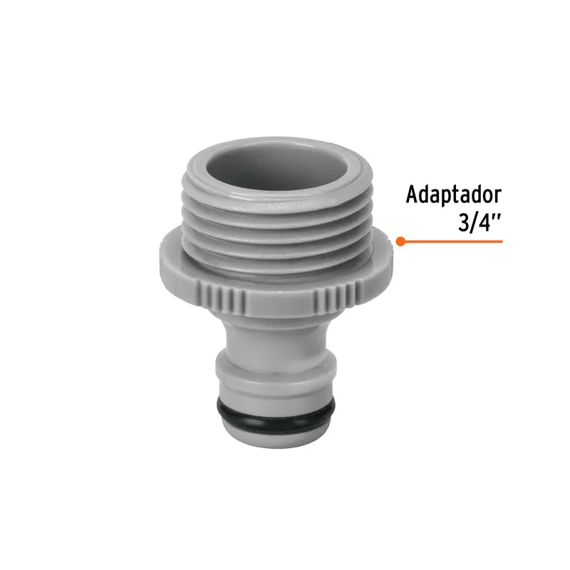 CONECTOR TRUPER 3/4" RÁPIDO MACHO DE ABS, SISTEMA CLICK