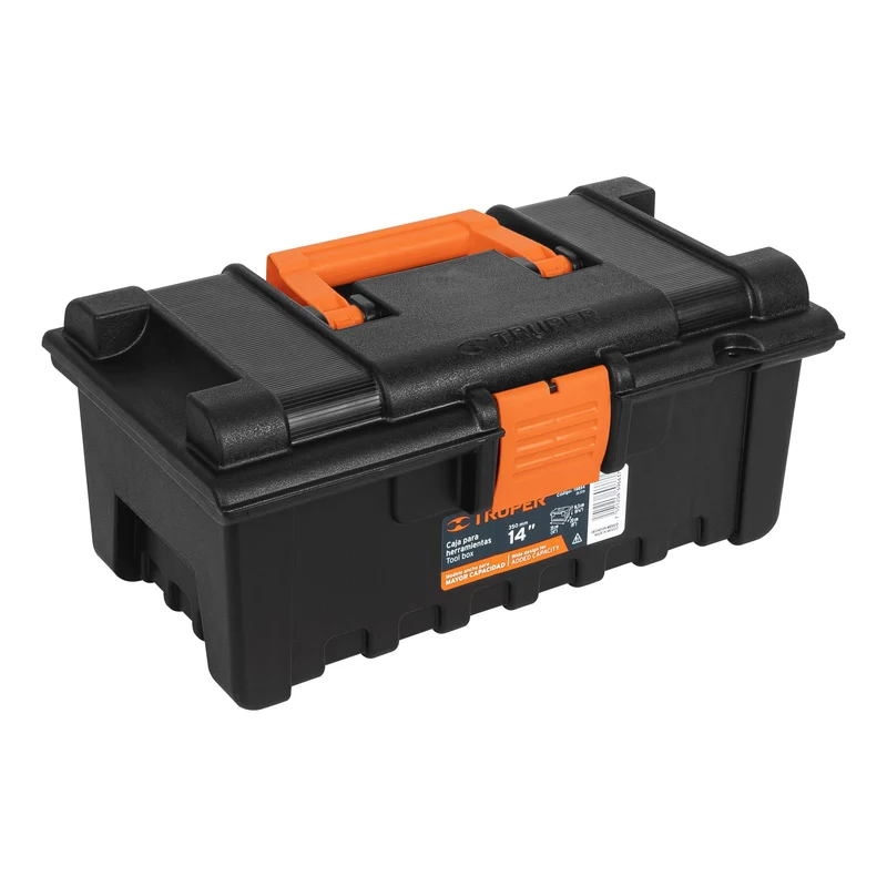 CAJA PARA HERRAMIENTA TRUPER DE 14" (36 CM) SIN COMPARTIMENTOS