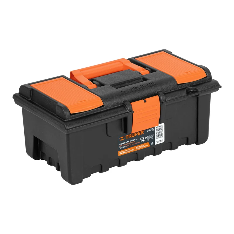 CAJA PARA HERRAMIENTA TRUPER DE 14" (36 CM) CON COMPARTIMENTOS
