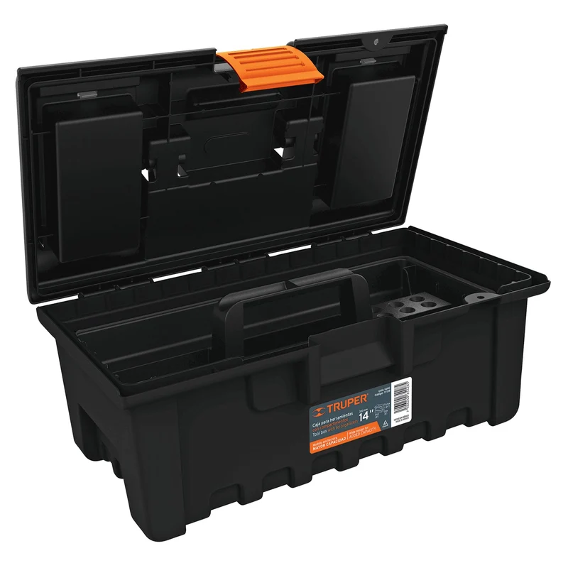 CAJA PARA HERRAMIENTA TRUPER DE 14" (36 CM) CON COMPARTIMENTOS