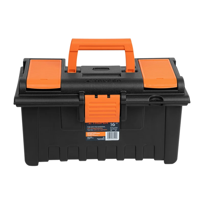 CAJA PARA HERRAMIENTA TRUPER DE 16" (23 CM) CON COMPARTIMENTOS