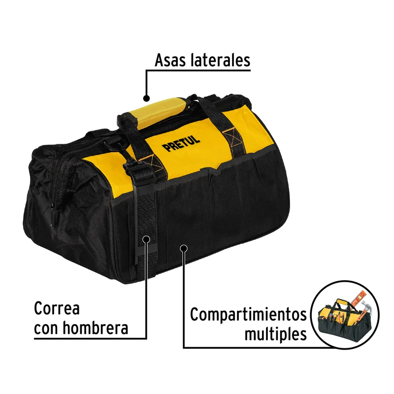MALETA PORTAHERRAMIENTAS PRETUL DE 16" (41 CM)