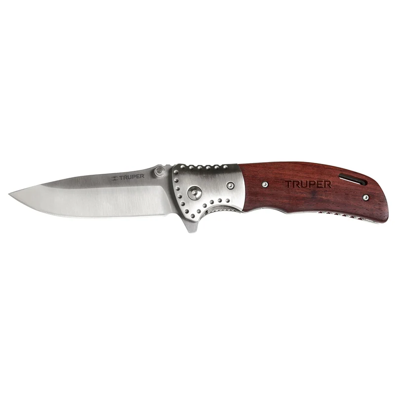 NAVAJA ABATIBLE 4-3/4" MANGO DE MADERA, TRUPER