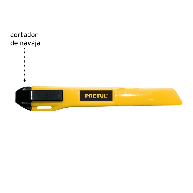 CUTTER 9 MM PLÁSTICO, PRETUL