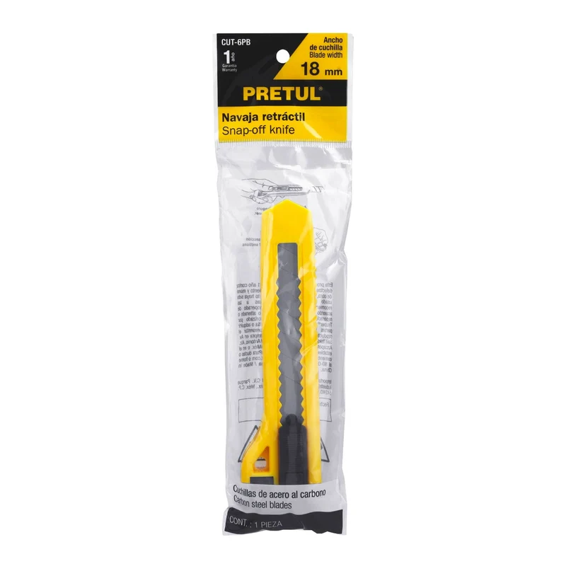 CUTTER 18 MM PLÁSTICO, PRETUL