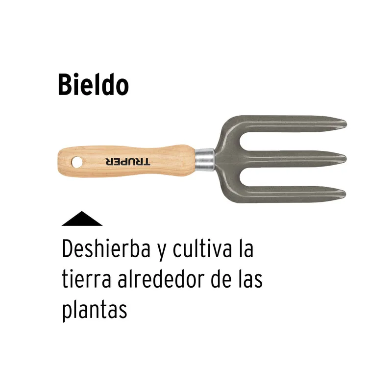 BIELDO PARA JARDÍN TRUPER, MANGO DE 6" (15 CM)