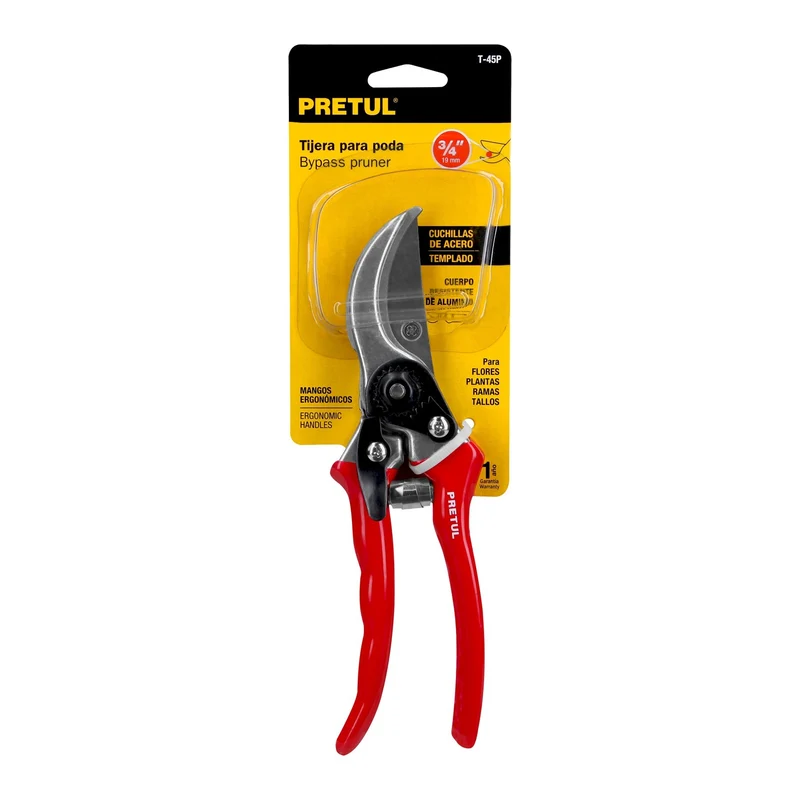 TIJERA PARA PODA PRETUL DE 8", CUCHILLA DE PASO