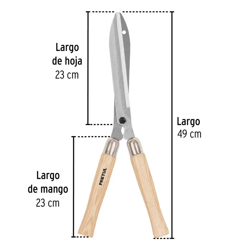 TIJERA PARA PODA 48 CM MANGOS DE MADERA, PRETUL PARA JARDINERIA