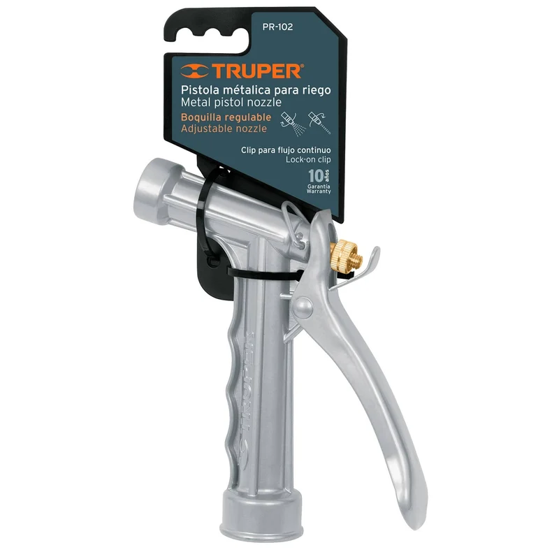 PISTOLA PARA RIEGO TRUPER DE 2 FUNCIONES, CUERPO METALICO