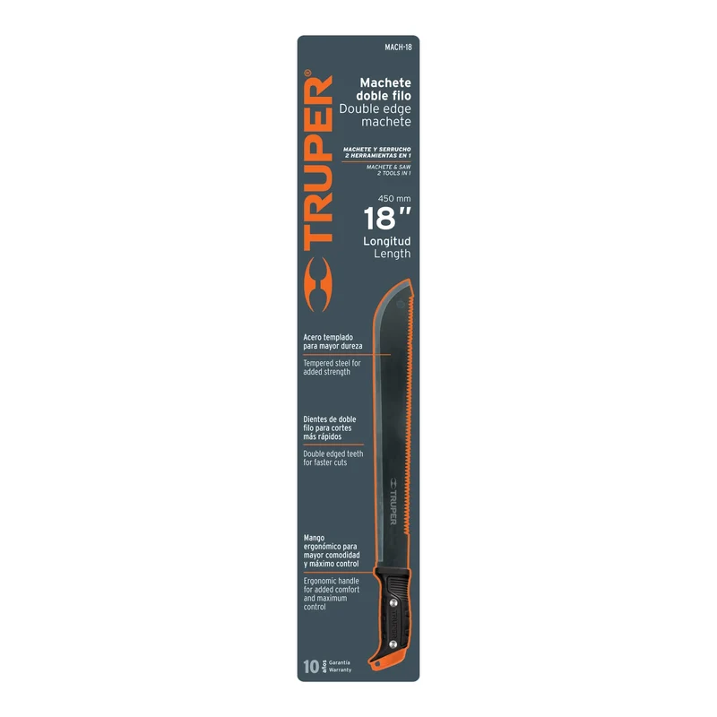 MACHETE DOBLE FILO TRUPER DE 18" (46 CM)