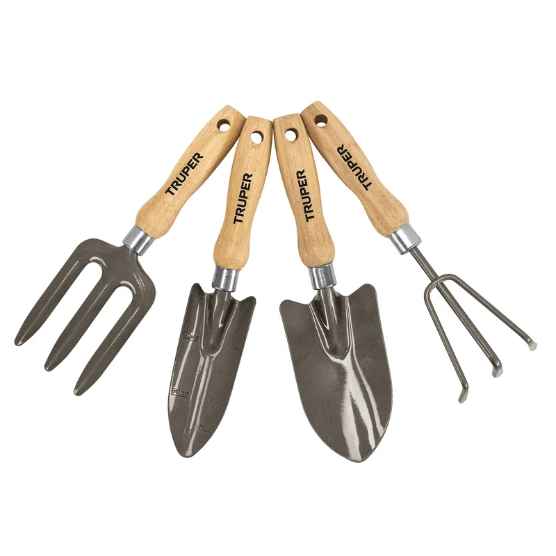 JUEGO DE 4 HERRAMIENTAS DE 6" PARA JARDÍN, TRUPER