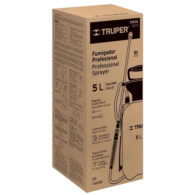FUMIGADOR JARDINERO TRUPER, 5 LITROS 38 PSI