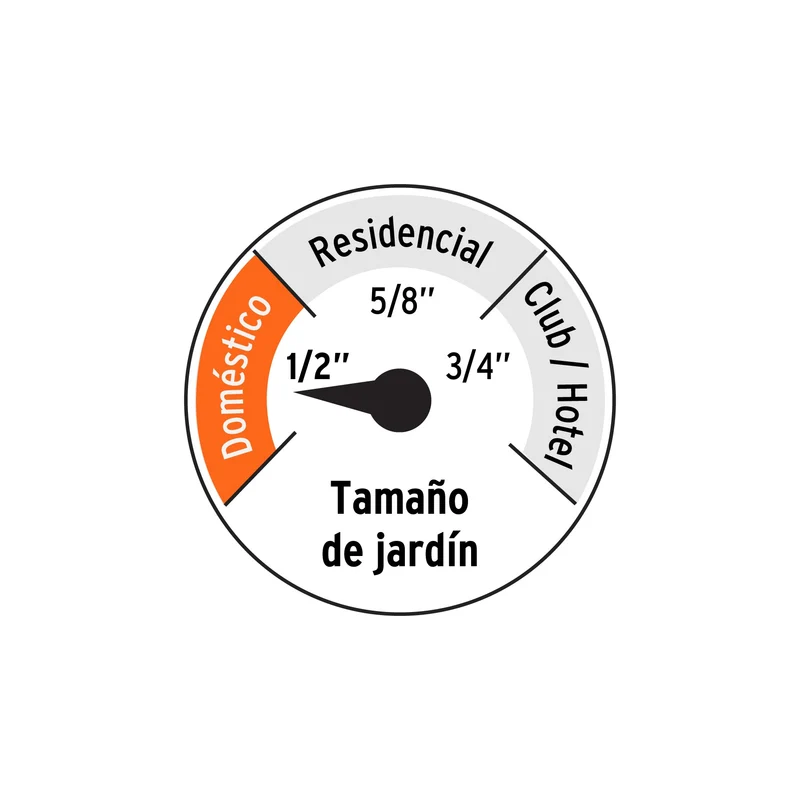 MANGUERA 1/2"DE 15M TRUPER, REFORZADA 3 CAPAS CON CONEXIONES PLÁSTICAS