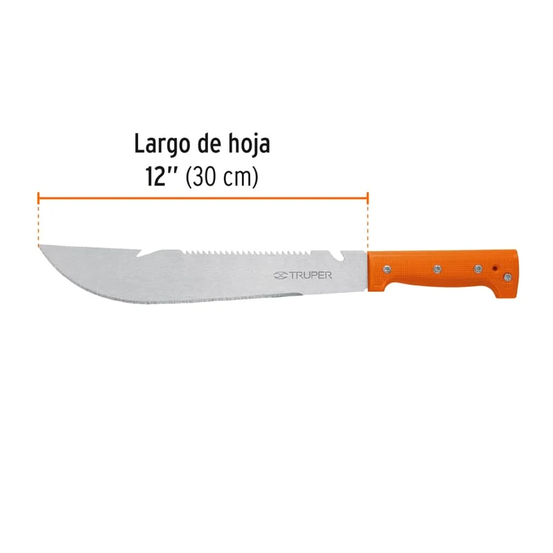 MACHETE RAMBO 12" (31 CM) TRUPER, CACHA REMACHADA