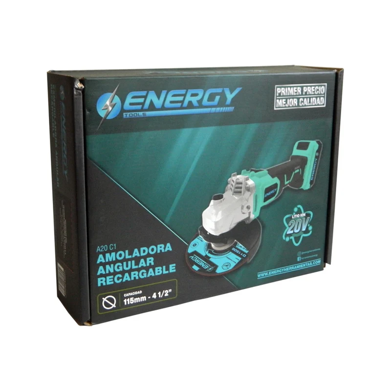 AMOLADORA ANGULAR RECARGABLE ENERGY 20V