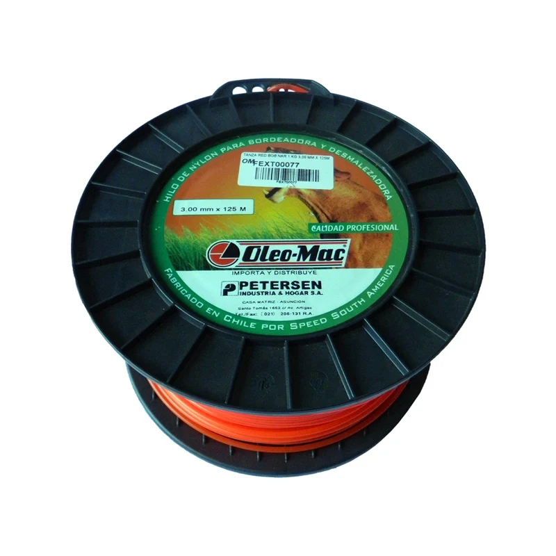 HILO DE NYLON REDONDO OLEO MAC 3.00MM X 125M, ROLLO 1 KG ALTA TECNOLOGÍA