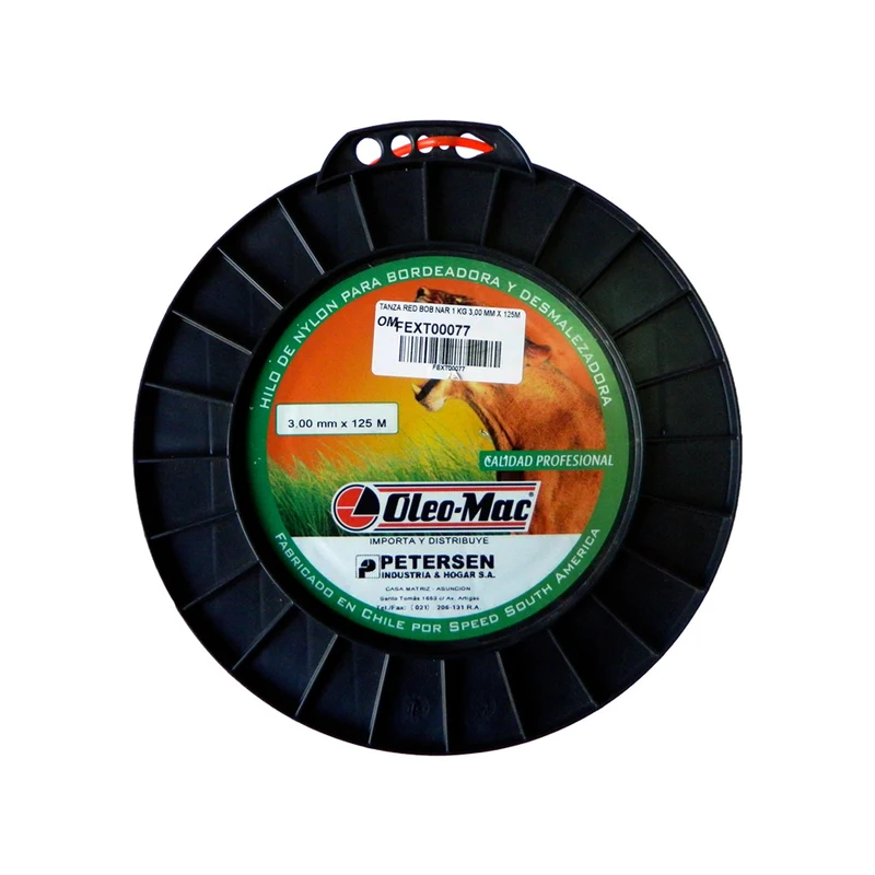 HILO DE NYLON REDONDO OLEO MAC 3.00MM X 125M, ROLLO 1 KG ALTA TECNOLOGÍA