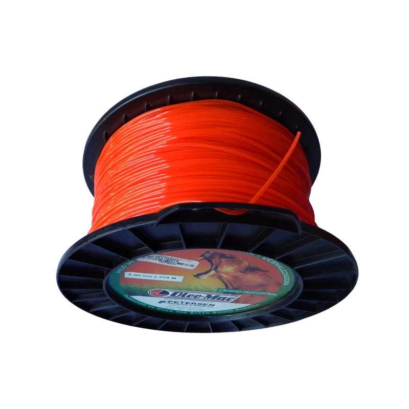 HILO DE NYLON REDONDO OLEO MAC 2.00MM X 279M, ROLLO 1 KG ALTA TECNOLOGÍA