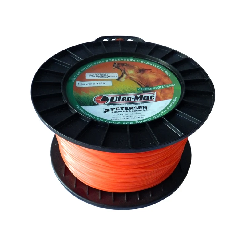 HILO DE NYLON REDONDO OLEO MAC 1.60MM X 436M, ROLLO 1 KG ALTA TECNOLOGÍA