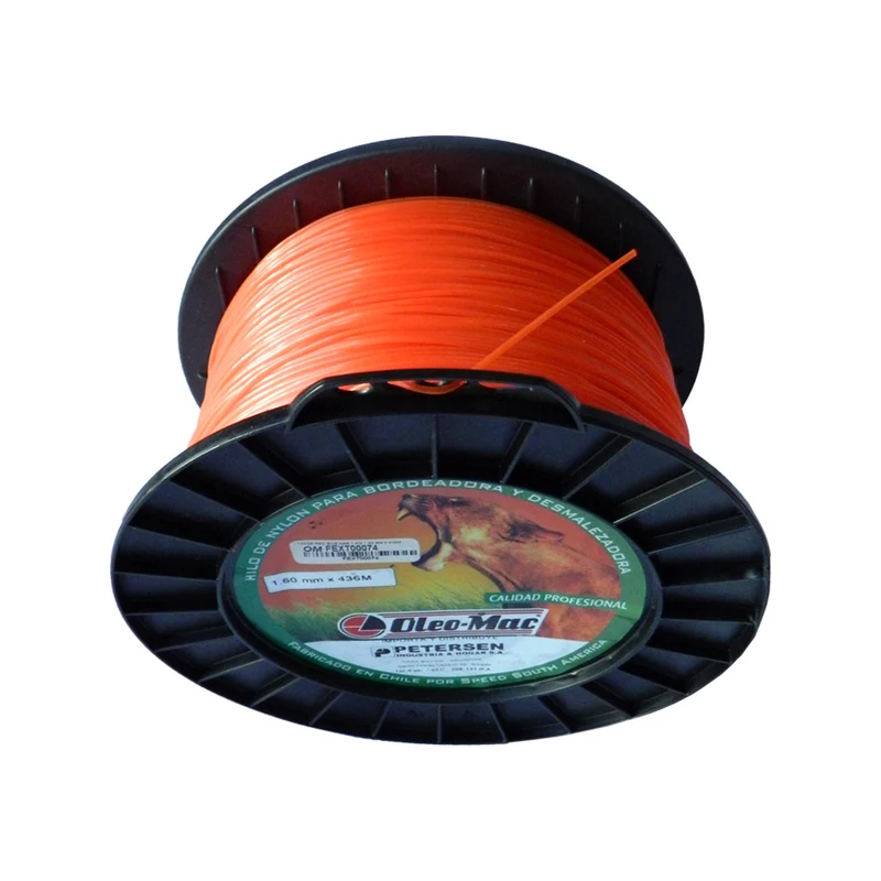 HILO DE NYLON REDONDO OLEO MAC 1.60MM X 436M, ROLLO 1 KG ALTA TECNOLOGÍA