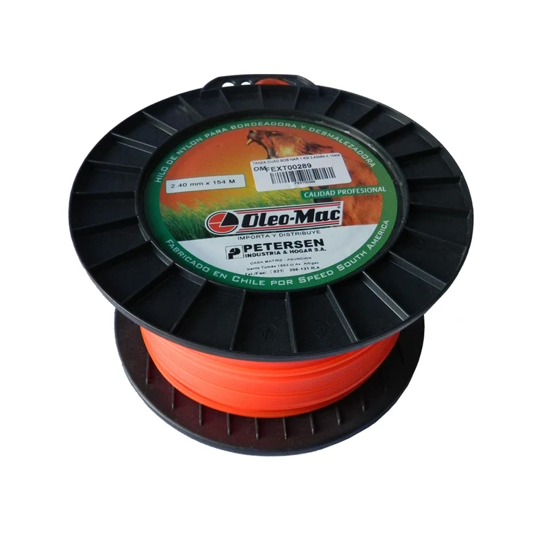 HILO DE NYLON CUADRADO OLEO MAC 2.40MM X 154M, ROLLO 1KG