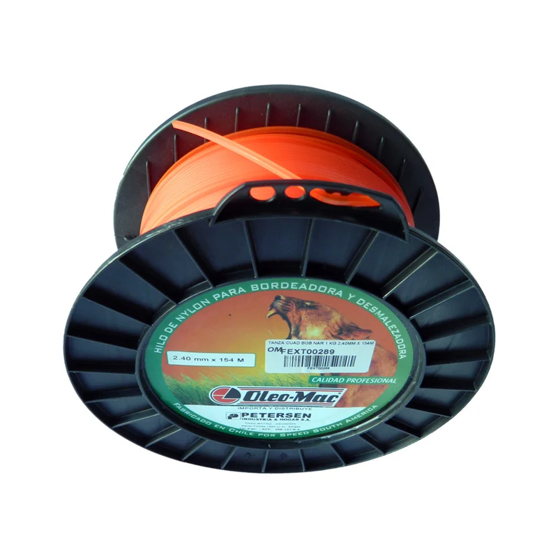 HILO DE NYLON CUADRADO OLEO MAC 2.40MM X 154M, ROLLO 1KG