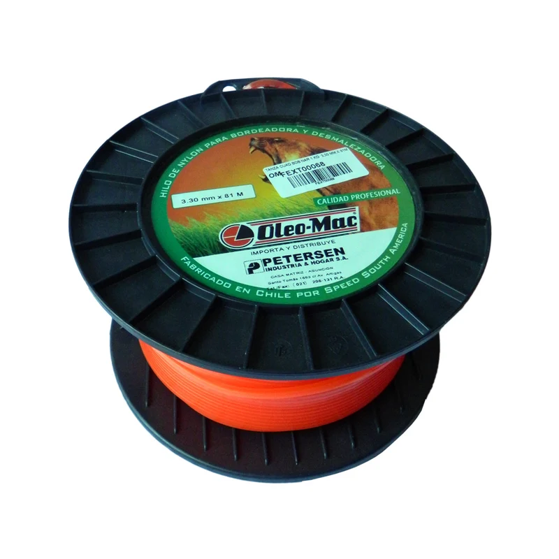 HILO DE NYLON CUADRADO OLEO MAC 3.30MM X 81M, ROLLO 1KG ALTA TECNOLOGÍA