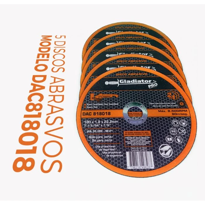 AMOLADORA ANGULAR GLADIATOR DE 7" 2300W + 5 DISCOS