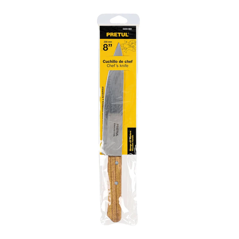 CUCHILLO DE CHEF 8" (20 CM) PRETUL, MANGO DE MADERA
