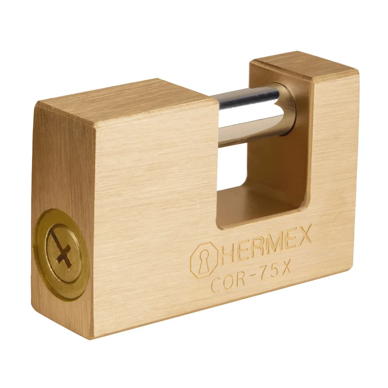 CANDADO ANTIPALANCA 75MM HERMEX, CUERPO DE LATÓN