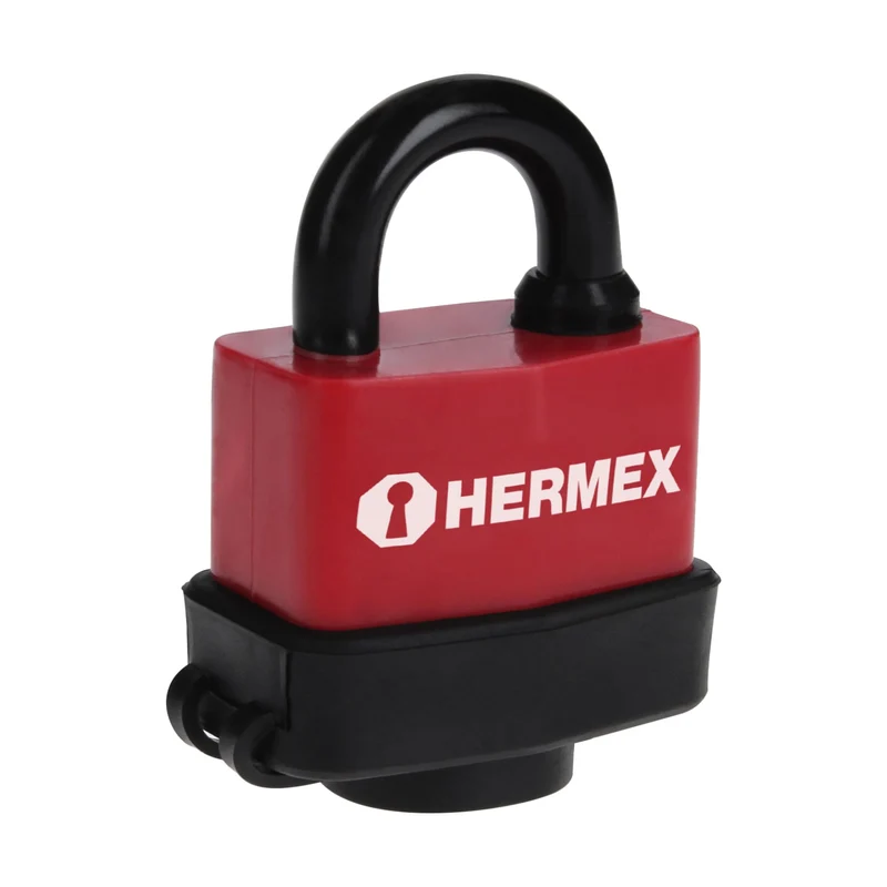 CANDADO LAMINADO 50MM HERMEX, RECUBIERTO DE PLÁSTICO