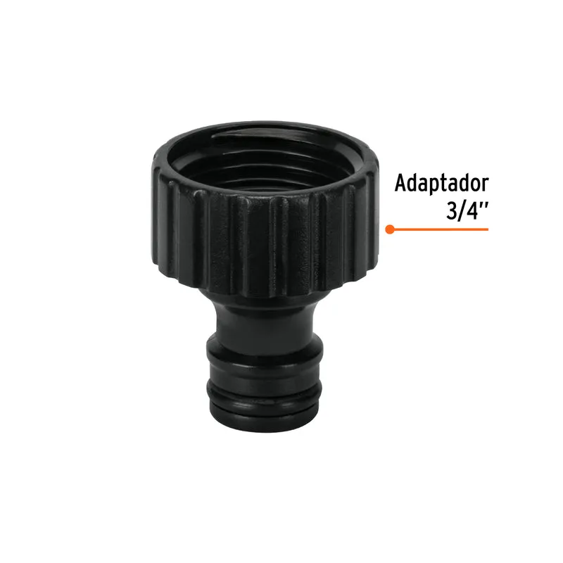 CONECTOR 3/4" RÁPIDO HEMBRA DE ABS TRUPER, SISTEMA CLICK