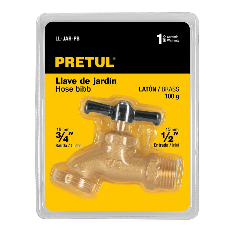 CANILLA PARA JARDÍN PRETUL, 1/2" EN BLISTER