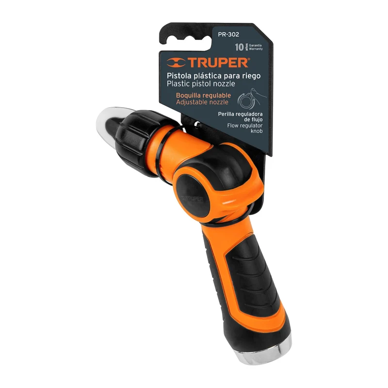 PISTOLA PARA RIEGO TRUPER DE 2 FUNCIONES PLÁSTICA CON BOQUILLA REGULABLE