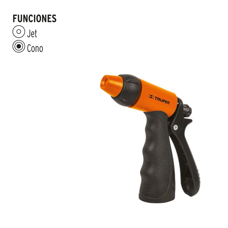 PISTOLA PARA RIEGO TRUPER DE 2 FUNCIONES, PLÁSTICA CON RECUBRIMIENTO