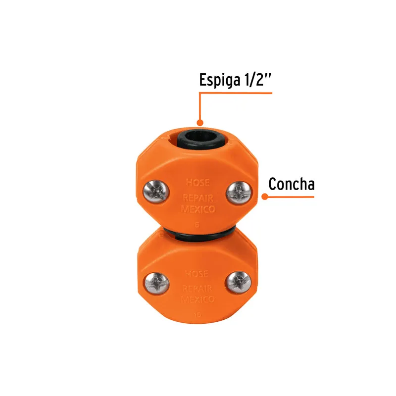CONECTOR PLÁSTICO Y REPARADOR TRUPER DE 1/2"